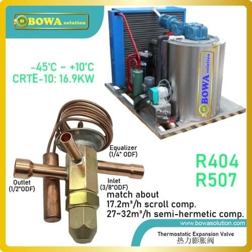 6HP R404a/R507 TX matches with copland ZB45KQE compessors or 4CES-6 (4CC-6.2Y) LBP semi-hermetic reciprocating compressor