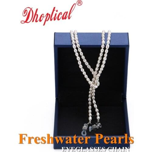 Fashion eyeglasses beaded chain Freshwater Pearl material sunglasses reading glasses cord avoid glasses slip by dhoptical