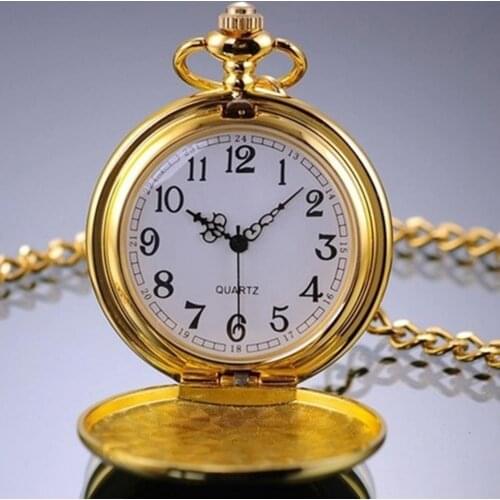 Christmas Gift Retro Pocket Watch Unisex Retro Alloy Smooth Vintage Pocket Watch Vintage Pendant Clock for Daily Life for Unisex