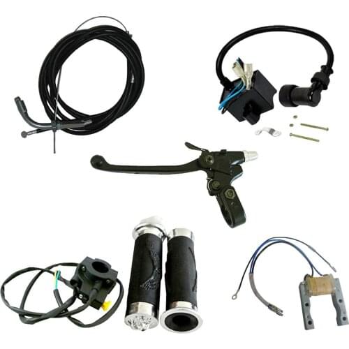 Handlebar Grip Set& Ignition Coil Fits 66/80cc 2 Stroke Engine Motorized Bike