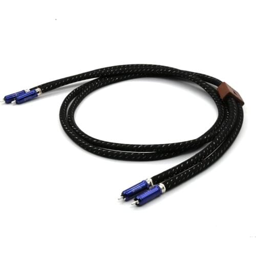 High Quality Pair KS-1036 8N OCC Copper Silver Plated Audio Interconnect Cable with WB-0110Ag RCA Connectors
