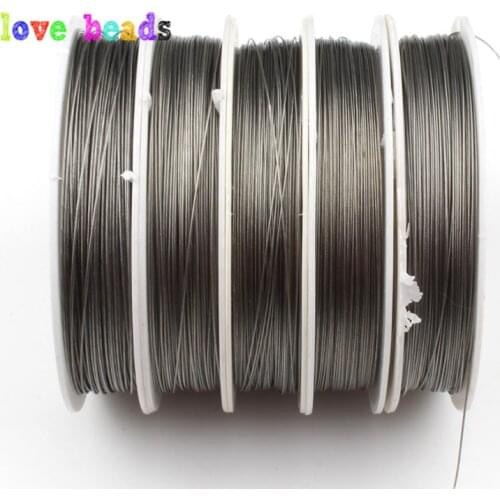 Steel Color Tone Beading Wire 0.3/0.38/0.45mm Coated Stainless Steel Cord Line Handmade DIY for Jewelry Making Finding Bracelet
