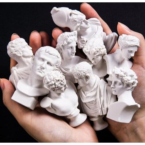 Greek Hero Character Figurines Sculpture Statue Plaster Bust Imitation Gypsum Resin Art Room Sketch Practice Model Crafts Gift