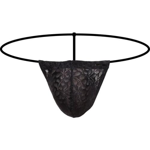 2021 New Fashion Color Matching Sexy G-string Male Lingerie Thongs Men Tanga Gay Underwear Jockstrap Lace T-back Panties