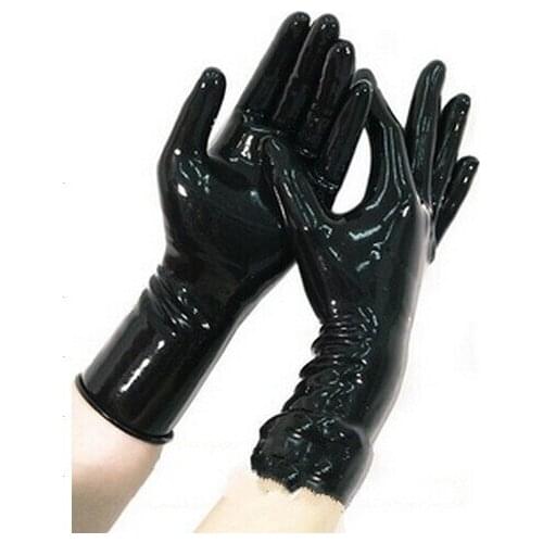 100% natural latex unisex solid color cosplay gloves for party