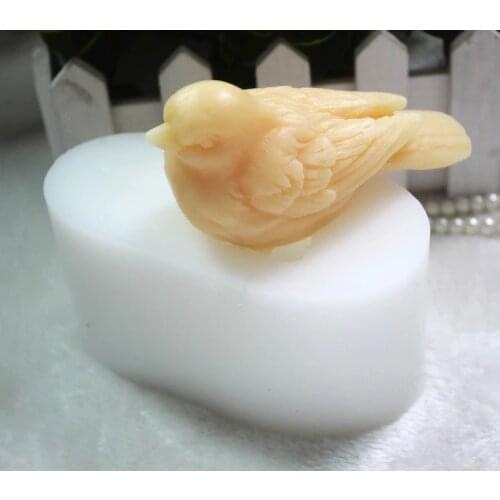3D Bird Sparrow Handmade Soap Making Mold Clay Cake Tools Moulds DIY Bird for Cake Decorations Resin Silicone PRZY 001 Radom