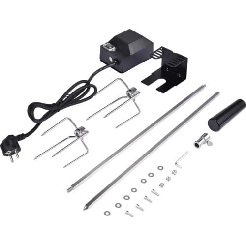 Stainless Steel Rotisserie Kit Automatic BBQ Rotisserie Kit Grill Rotisserie Set For Grilling Marshmallow Hot Dog Chicken Steak