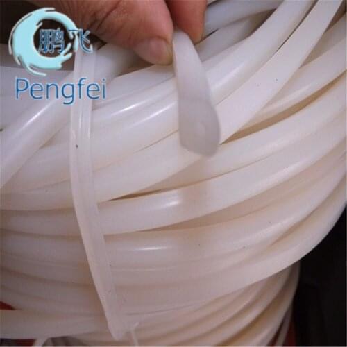 Free shipping D type 8mm diameter half round milk white silicone strip