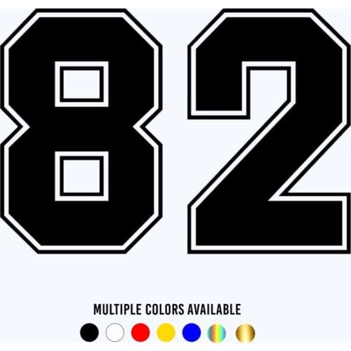 CK2879# digit number 82 funny car sticker vinyl decal waterproof car auto stickers for car bumper window car decorations