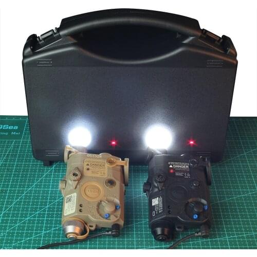 Airsoft Element Weapon PEQ 15 / LA-5C UHP Tactical Light Appearance Red Laser Dot Light Softair IR Flashlight Battery Case EX396