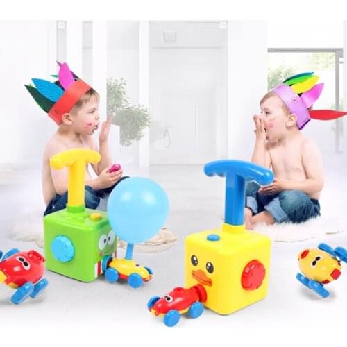 Hot Toy Educational Science Power Balloon Car Montessori Toys Experiment Toy Inertial Launch Tower Cars Toys for Children Gift
