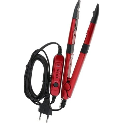 Salon Hair Extension Tool Fusion Heat Gun Wig Connector Iron Wand EU Red