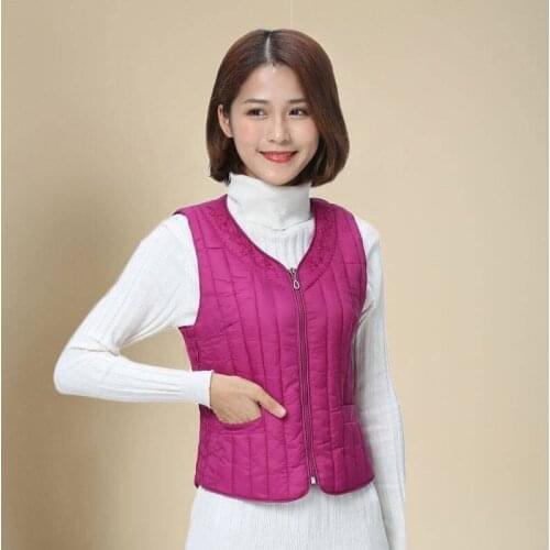 Short Women Vest Down Cotton Plus Size Winter Sleeveless Jacket Ultralight Casual Coats Waistcoat Chalecos Para Mujer Y377