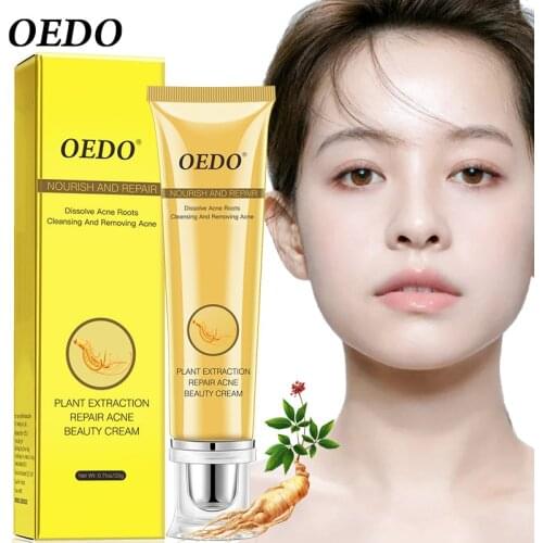 OEDO Ginseng Acne Treatment Cream Shrink Pores Oil Control Effective Fade Removal Acne Spots Scar Whitening Face Skin Care Cream