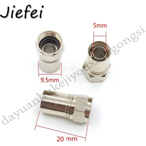 20-150pcs brass Crimp-On "F" Connector, For Standard Shield RG6/U Cable Selling