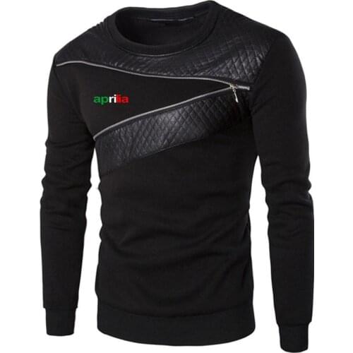Motorcycle Aprilia Comfortable Round Neck Patchwork Fashion Wild Leisure Hip-hop Fitness High street Long sleeve Tops