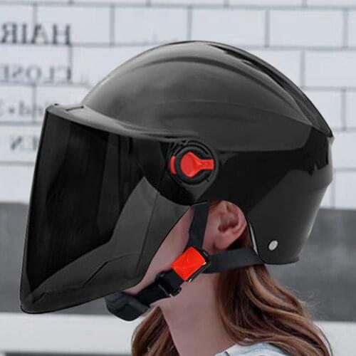 Motorcycle Helmet With Adjustable Lining Electric Bike Head Protective Gear Cycling Helmet Breathable Motorcycle Accessories