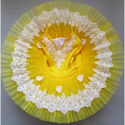 New Ballet Lace One-piece Skirt Costume Professional Tutu Hard Yard Dress Strap Performance Clothing