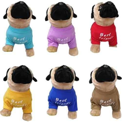 Dog Clothes Breathable Pet Vest T-shirt Cat Costume Soft Letter Printed French Bulldog Clothes Dog Daily Outfit