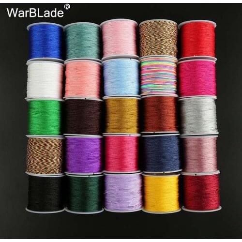 Wholesale Jewelry Making Accessories 120m 0.8mm Cotton Cord Nylon Cord Thread Chinese Knot String Rope Beads DIY Weave Bracelet
