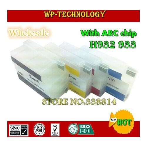 [Wholesale] Refillable ink cartridge suit for HP932 HP933, suit for HP6100 660 6700 printer, etc Empty,with ARC chip