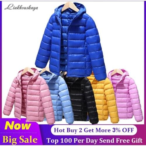 Autumn Winter Jackets Girls Kids Jackets For Children Warm Down Coats For Boys Toddler Girls Parkas Outerwear Clothes 110-160cm