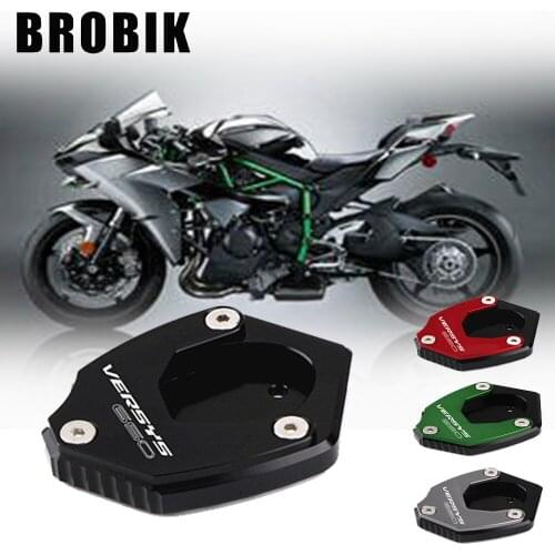 BROBIK For KAWASAKI VERSYS650 VERSYS 650 2015-2019 2018 Motorcycle Accessories Kickstand Side Stand Extension Foot Pad Support