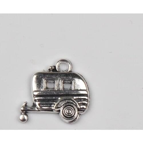 10pcs Charms Antique Silver Tone Trailer Caravan 17*19mm Tibetan Silver Plated Pendant Antique Jewelry Making DIY Handmade Craft