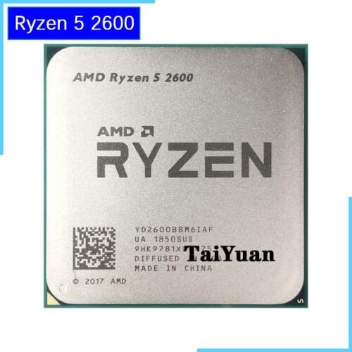 AMD Ryzen 5 2600 R5 2600 3.4 GHz Six-Core Twelve-Core 65W CPU Processor YD2600BBM6IAF Socket AM4
