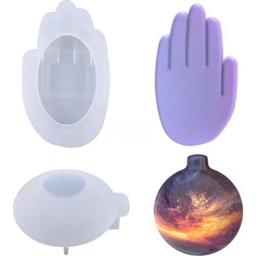 DIY Crystal Epoxy Mold Palm Jewelry Mold Bulb Pendant Home Decoration Silicone Mold For Resin Casting Jewelry Making Accessories