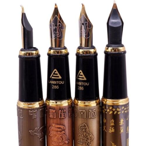 Fountain Pen Wholesale Holy Glyph Bend Relief Calligraphy Art Pen Calligraphy Pen The Gifts Were Two Nib Extra Two Pen Tips
