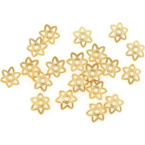 50PCS Flower Bead Hat Exquisite Fashion Beaded Accessories Are Suitable For Jewelry And Bracelet Necklace Making Supplies