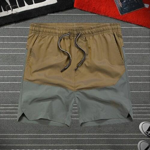 Sports Shorts Men Big Size Patchwork Drawstring Shorts Jogger Fitness Pants Short Homme Ropa De Hombre Sweat Shorts Male Elastic