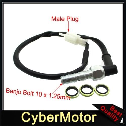 Male Plug Double Bleed Banjo Bolt 10 x 1.25mm Motorcycle Hydraulic Brake Light Switch