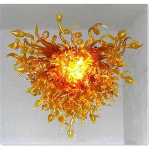 Golden Wings Hand Blown Glass Chandelier Lightings Dale Chihuly Style LED lights