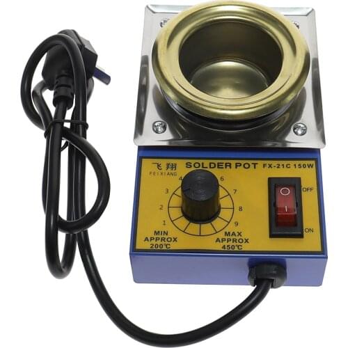 Temperature Controlled Soldering Pot Melting Tin Pot Tin Solder Pot Tin Melting Furnace Adjustable Control Desoldering Bath Tool