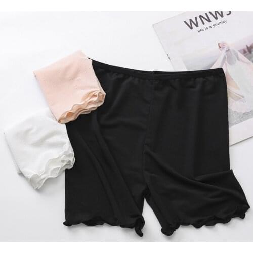 Plus Size Womens Summer Safety Shorts Cotton Breathable Eco-Friendly Female Sexy High Waist Underwear Seamless Boyshort Panties