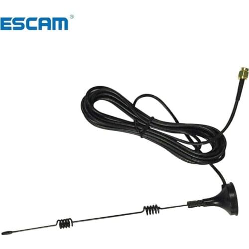 ESCAM Wifi Antenna extension cable 3 meters long range 2.4G 3dbi Strengthen Transmission signal Work for Wireless cameras
