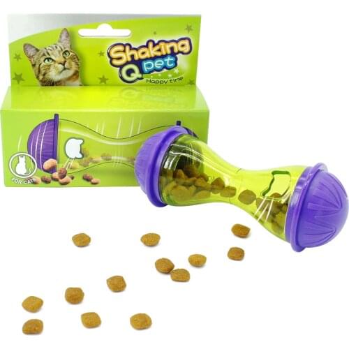 Smart Pet Cat Dog Interactive Toys Tumbler with Bells Leakage Food Dispenser Educational Training Feeder, Pet Supplies Wholesale