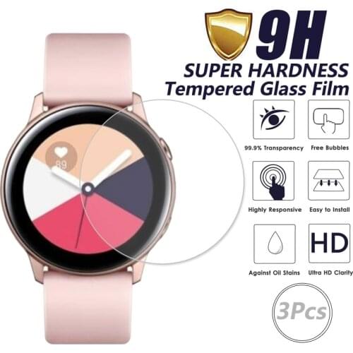 3 Pack For Samsung Watch Acitve 2 Tempered Glass Screen Protector Film For Galaxy Geat S3 Sport Scratch Resistant For Watch 3