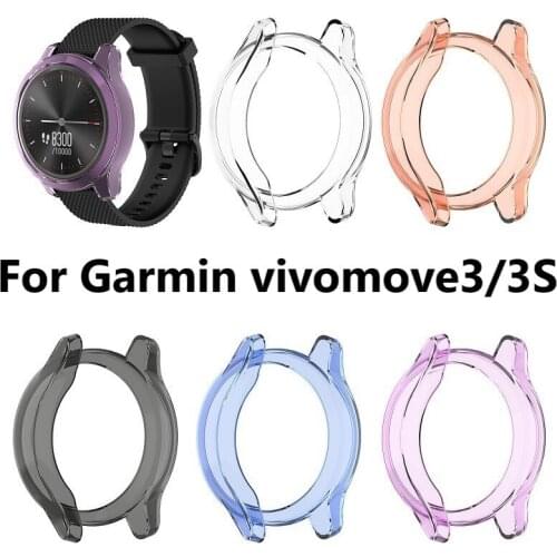 Protective watch case for Garmin vivomove 3 watch high quality Transparent TPU watch case cover shell for Garmin move 3S