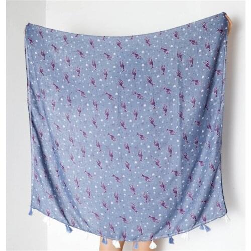 2018 Women Antumn Winter Tassel Scarf Animal Loop Snow Deer Pattern Viscose Scarves Wrap Pashmina Shawls Hijab Muslim Cachecol