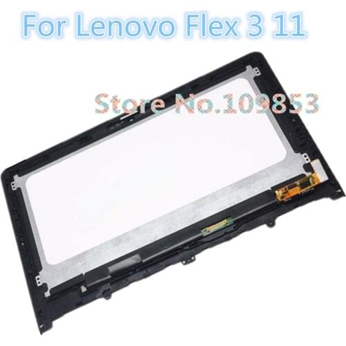 For Lenovo Flex 3 11 80LX001FUS 80LX0008US 80LX0026US 11.6" Laptop LCD Display Touch Panel Screen Glass Digitizer Assembly Bezel