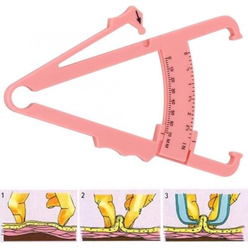 2Pcs Fat Caliper Body Fat Caliper Tester Skinfold Measurement Tape Fitness Body Slimming Measure Tool Body Building Health Care