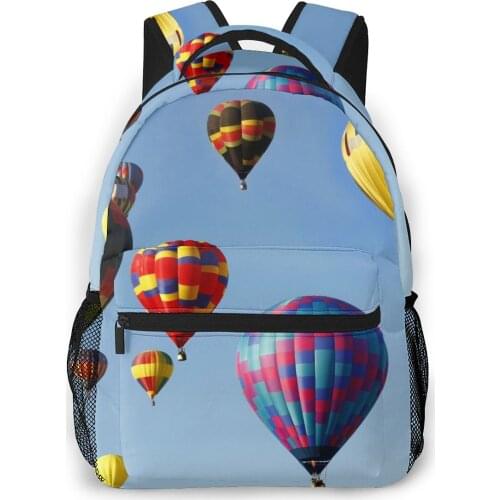 2021 OLN Travel Backpacks Colorful Hot Air Balloons Girl Backpack For Women Large Capacity School Bag For Teenage