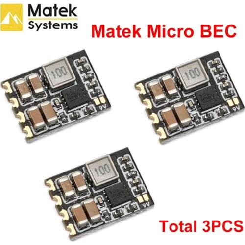 3pcs/set Matek System MICRO BEC 6-30V TO 5V/9V-ADJ Step-down Regulator for FPV RC racing drone accessories quadcopter part