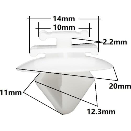 30x White Door Panel Retainers Threshold Strips Anti-rubbing Clips Fasteners For Citroen Peugeot 307 206