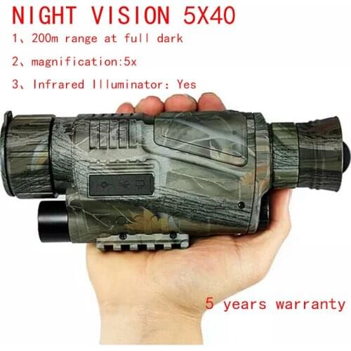 5X40 Infrared Hunting Night Vision Monocular HD Powerful Telescope Military Digital night-vision Camera long range in Dark night
