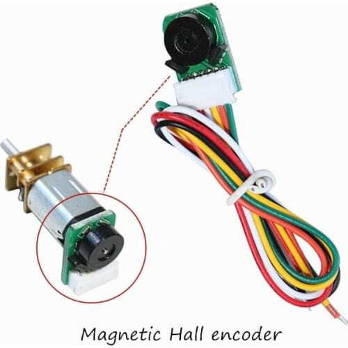 7PPR N20 Brush DC motor Magnetic Hall Encoder DIY Code Plate Double Phase Output Balancing Trolley Car