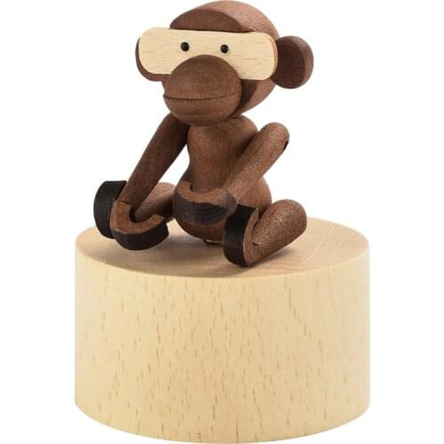 Ammoon Wooden Music Box with Cute Figurine Home Decor Crafts Musical Gift for Birthday Christmas Valentines Day